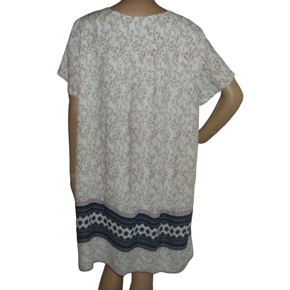Old Navy Dress XL Short Sleeve Shift floral print v-neck boho peasant Summer - Picture 7 of 10